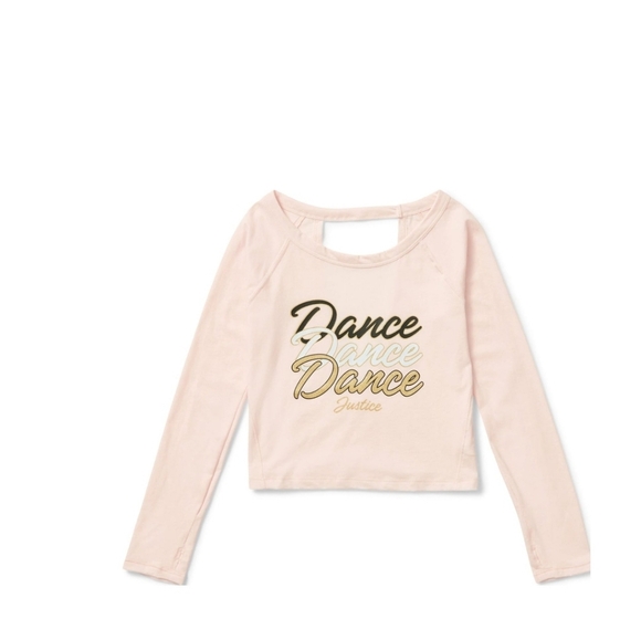 Justice Girls Long Sleeve Dance T-Shirt, Sizes XL(16-18) - Picture 3 of 9